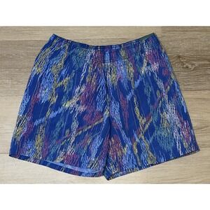 Mens Swim Trunks Shorts S Pull On 5 Inch Inseam Vibrant Abstract‎ Lined